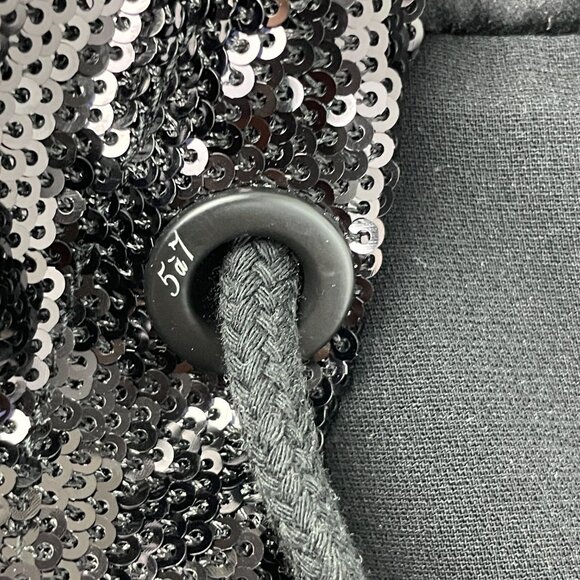 Cinq à Sept Khloe Blazer – Black Sequin Hood & Sleeves, Size 10 - Picture 7 of 13